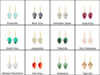 Boucles d'oreilles pendantes saphir bleu coupe à facettes 10x15mm cerf-volant or 18 carats vermeil 925 argent Sterling femmes boucle d'oreille boucle d'oreille en argent Sterling