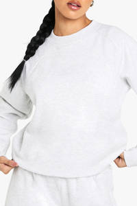 Venta al por mayor personalizado 100% algodón polar mujer sudadera cuello redondo de gran tamaño costura detalle impreso invierno pulóver logotipo frontal - Product Image 3