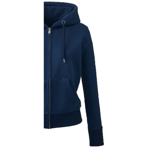 Vestido Sudadera de Invierno Personalizado para Mujer, 100% Algodón Fleece, Ecológico, Transpirable, Resistente al Viento, con Bordado en Relieve en la Parte Delantera, Cuello Redondo Azul - Product Image 5