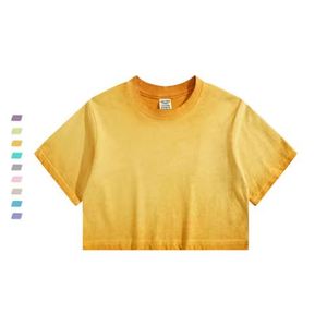 T-shirts courts en jersey de qualité supérieure coupe ample coton délavé vintage t-shirts en gros - Product Image 2