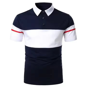 OEM Slim Fit media manga verano atleta algodón Jersey moda letra patrón para Polo camisetas venta al por mayor ropa de oficina para hombres - Product Image 6