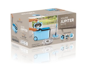 Ménage 360 Spin Magic Mop avec roues à godet Walkable Style facile à nettoyer vadrouille plate pour outil de nettoyage de sol de cuisine à domicile - Product Image 2