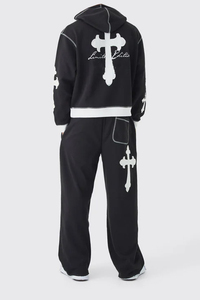 Survêtements personnalisés avec logo, survêtements de jogging en nylon de haute qualité, survêtement zippé, survêtement de haute couture, coupe-vent en polyester, survêtement streetwear - Product Image 2