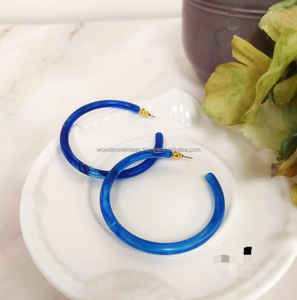 Boucles d'oreilles créoles Jachon 2023, style rétro, forme crochet, plaqué argent, luxe classique, vintage, alliage, pour femmes chrétiennes - Product Image 6