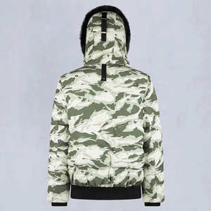 Custom Men Camouflage Puffer <b>Jacket</b> with Fur Hood Thick Warm Quilted Bomber Coat Windproof Tactical Winter <b>Camo</b> Parka Outwear - Product Image 5