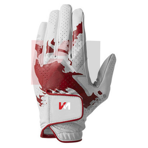 Patch en caoutchouc à impression personnalisée professionnelle Logo Couleur personnalisée Cabretta Gants de golf en cuir pour gaucher - Product Image 2