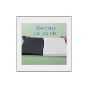 Haute qualité de fibre de verre laine de verre tuile de plafond 20mm noir blanc disponible à bas prix de fournisseur de confiance - Product Image 4