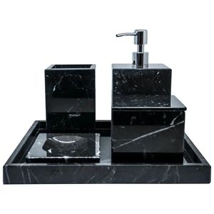 Ensemble de salle de bain en marbre décoratif à étiquetage privé pour les intérieurs haut de gamme, améliorant le style de la salle de bain avec de la pierre naturelle - Product Image 3
