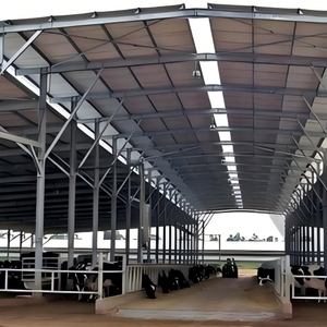 Structure de portique à grande portée en acier pour étable à bétail moderne avec ventilateurs/rideaux - Product Image 1