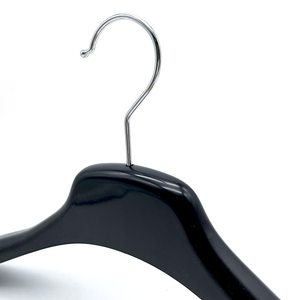Manufacturer Black Translucent PP/PS <b>Plastic</b> Hangers High Quality Durable Modern Clothes Hanger Wholesale with Customized Logo - Product Image 4