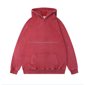 Sudadera con capucha personalizada sin cordones, efecto desgastado por el sol, 400 g/m², estilo urbano extragrande, unisex, de algodón para hombre, con lavado ácido - Product Image 5