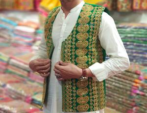 Mens Vintage Traditional Handmade 100% Nylon Polyamide Quick Dry Breathable Sleeveless Vest <b>for</b> Formal <b>Wedding</b> and Festival Use - Product Image 2