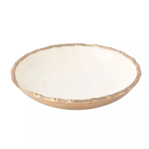 Vajilla de Metal ecológica hecha a mano, cuenco decorativo de Color esmalte blanco, vajilla de boda, platos para servir, boda hecha a mano - Product Image 1