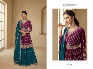 Elegante Traje de Novia de Última Moda, Salwar Kameez de Georgette con Bordado de Lentejuelas, Tipo Lehenga, Vestido Pakistaní para Mujer - Product Image 5