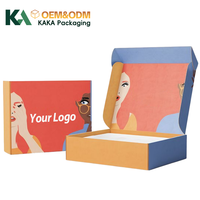 Boîte d'expédition en carton ondulé personnalisée avec logo KAKA, emballage écologique en carton kraft pour l'e-commerce