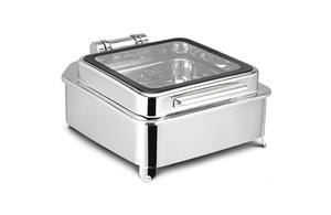 Plato de frotamiento Calentador de alimentos para fiestas Buffets Juego de buffet de alta calidad Plato de frotamiento Juego DE SERVICIO DE buffet Calentador de alimentos King - Product Image 5