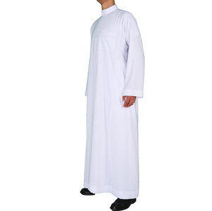 <span class=keywords><strong>Credenza</strong></span> cotone Thobe Muslim Size tascabile tinta unita abito di Design arabo Qatar saudita moda uomo islamico - Product Image 2