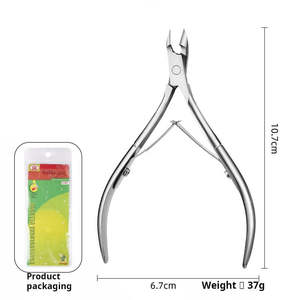 Paquet de coupe-ongles en acier inoxydable pince à cuticules ciseaux outils de manucure avec pointes de lame tranchantes PVC sac produit de beauté - Product Image 6