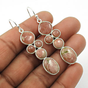 Bijoux Boho Design Moderne en Argent Sterling 925 Fait Main avec des Pierres Précieuses de Rhodochrosite Naturelles, Vente en Gros Fournisseurs - Product Image 3