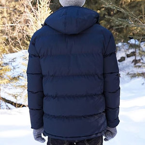 แจ็คเก็ตผ้ายีนส์สีทึบสำหรับผู้ชายเสื้อแจ็คเก็ตระบายอากาศได้ดีกันน้ำแบบวินเทจสำหรับฤดูหนาว - Product Image 4