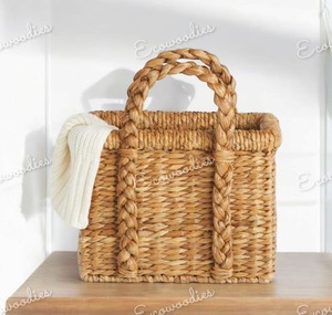 Designer Handbags High Quality Women Bamboo Wicker Handbags Large Capacity Ladies Stripe Shoulder Beach Tote <b>Bag</b> for Women - Product Image 3