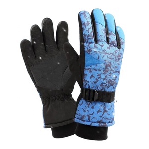 Gants de ski en cuir de haute qualité pour les sports d'hiver snowboard course et cyclisme Logo personnalisé Compatible avec écran tactile étanche - Product Image 2