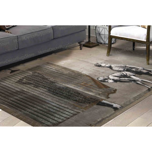 Alfombra de baño Banksy Lady, alfombra de baño, alfombra estampada, de lujo, fácil de limpiar, alfombra de terciopelo de lujo - Product Image 2
