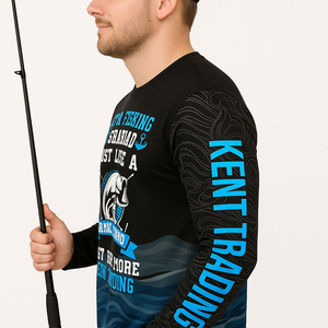 Camisa de Pesca de Manga Larga Sublimada Personalizada, Transpirable, de Poliéster, Protección UV UPF 50+, Ropa de Alto Rendimiento para Pescadores, Talla Grande - Product Image 3