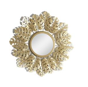 Espejo de pared decorativo para el hogar moderno Monstrera, espejo de pared de hojas, arte de pared, decoración para sala de estar del hogar más vendida al mejor precio - Product Image 1