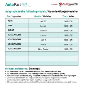 Kit de réparation de toit ouvrant-6 pièces pour VW Passat,Golf 7,Polo 5,New Beatle - Product Image 2
