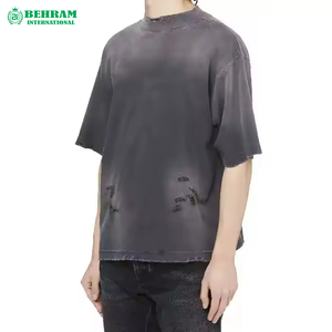 Camiseta de Verano 2025 para Hombre, Cuello Redondo, Manga Corta, Color Sólido, 100% Algodón, Ecológica, Transpirable, Corte Holgado, Impresión DTG, Venta al Por Mayor - Product Image 6