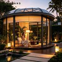 Véranda toutes saisons résistante aux ouragans, verre Low-E, toit en aluminium 6063, résistant au vent, pour balcon d'appartement, taille personnalisée