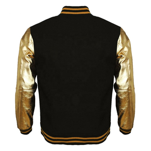 Customized Name Patch Stand Collar Varsity Jacket Personalized Front Logo Color Block Style College Baseball Jacket for Men - Product Image 2