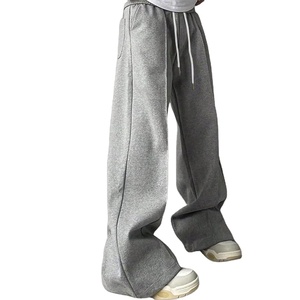 Mezcla de algodón Fleece Jogger pantalones de chándal con bolsillos logotipo personalizado impresión disponible - Product Image 1