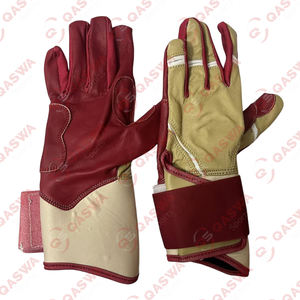 Guantes de bateo de béisbol de puño corto de cuero de vaca ajustable gran oferta guantes deportivos de bateo de softbol hechos a medida - Product Image 5
