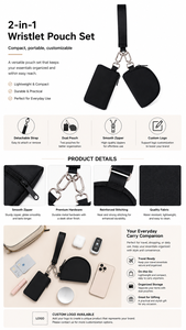 Portefeuille en nylon avec logo personnalisé, fermeture éclair, style minimaliste unisexe, petit portefeuille pour usage quotidien - Product Image 5