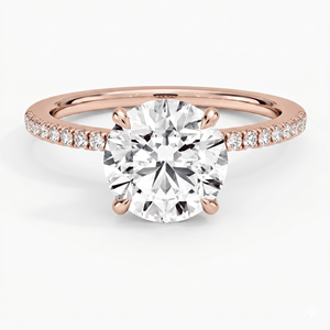 Anillo de Compromiso con Diamante de Corte Brillante Redondo, Clásico para Mujer, Diamantes Cultivados en Laboratorio - Product Image 2