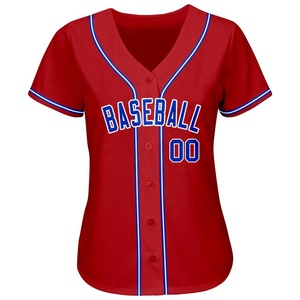 Sublimation Jersey Blank Plain Hip Hop Hipster Baseball Jersey Button Down Shirts Sports Uniforms Men Women Jersey Custom logo - Product Image 6