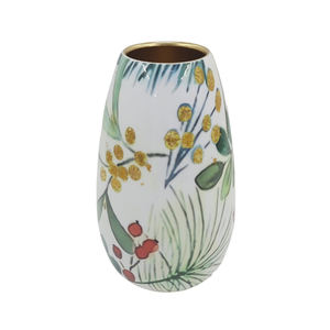 Wholesale Bulk Set of 3 New Style Iron Flower Vase <b>Decal</b> Enamel Finished Medium Size Luxury Pot for Lving Room & Tabletop Decor - Product Image 3