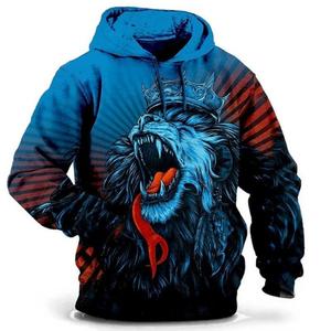 Sudadera con capucha de animales, Sudadera con capucha para hombre, camiseta gráfica de Lobo, 3D jersey con estampado, ropa de gran tamaño para hombre, Tops, ropa de calle de otoño para hombre - Product Image 6