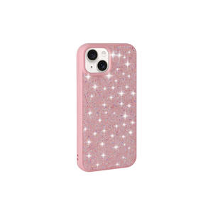 Netzy Premium Luxury <b>Leather</b> Phone Case for iPhone 15 Plus Glitter Rhinestone Diamond Design Ins Style Premium Protective Cover - Product Image 1