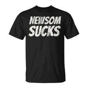 T-shirt anti-governatore Gavin Newsom con design satirico per proteste politiche o espressione personale - Product Image 2