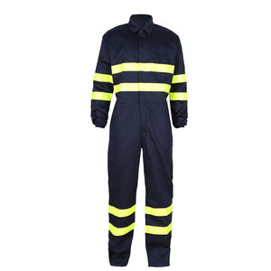Combinaison de sécurité personnalisée haute visibilité respirant coton polyester matériel de gros résistant au feu travail ensemble chaudière costume meilleur - Product Image 1