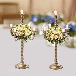 Handmade Brown <b>Ball</b> Candlestick Holder Printed in Different Shapes for Home Use and Weddings for Christmas - Product Image 2