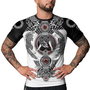 Short Sleeve Breathable Quick Dry BJJ <b>Rashguard</b> | Custom Logo Printing | MMA Training Wear - Product Image 5