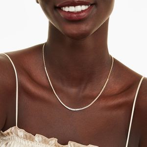 4,50 MM Moissanite Diamond Tennis Chain Iced Out Round Cut Diamond Collar Plata/10K Chapado en oro Perfecto para mujeres Estilo - Product Image 2