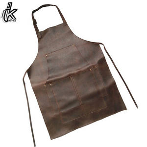 Venta al por mayor de alta resistencia de cuero genuino Barra DE TRABAJO BBQ Delantales de soldadura de tela duradera para hombres y mujeres - Product Image 4