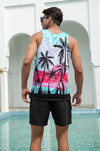Lightweight Breathable Men's Summer Tank Top Active Wear Plus Size Knitted Moisture-Wicking Fabric Print Pattern High Street - Product Image 5