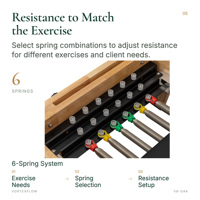 Reformer Pilates à structure en chêne massif avec ressorts de qualité supérieure pour les fournisseurs d'équipements et les centres de fitness commerciaux