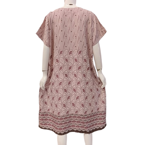 Camisón de Verano para Mujer, Talla Grande, Transpirable, Suave, con Cuello Redondo, Mangas Cortas, Material de Rayón, Alta Calidad Premium de Chrysanta - Product Image 4